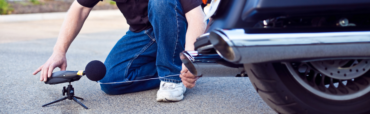 Man fixing up motorcycle