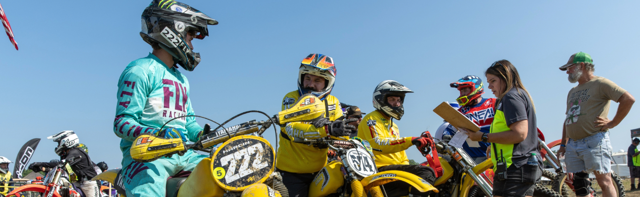 Racers talking to eachother at AMA Event